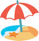 Sonnenschirm am Strand