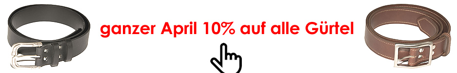 10% auf alle Gürtel im April